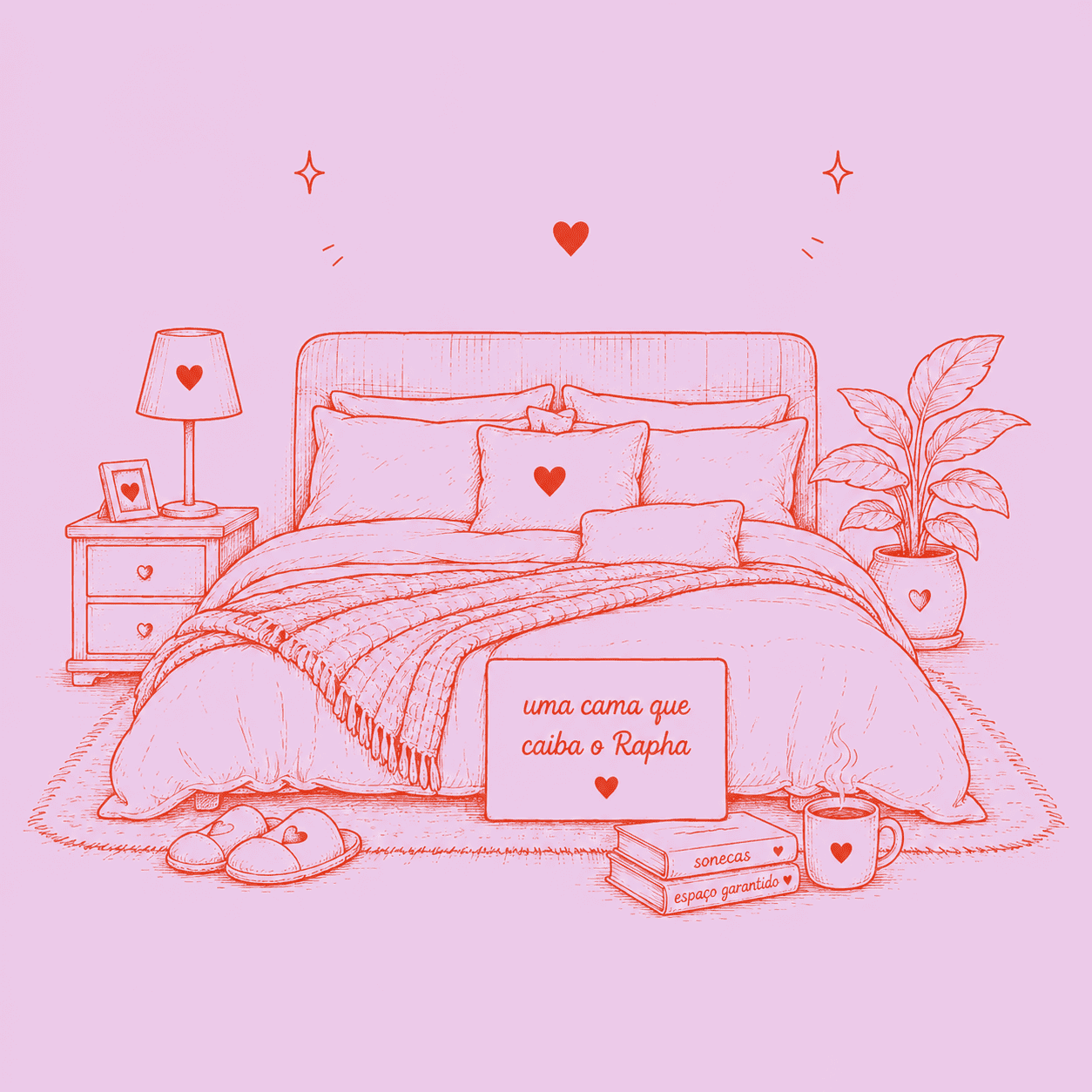 uma cama que caiba o Rapha